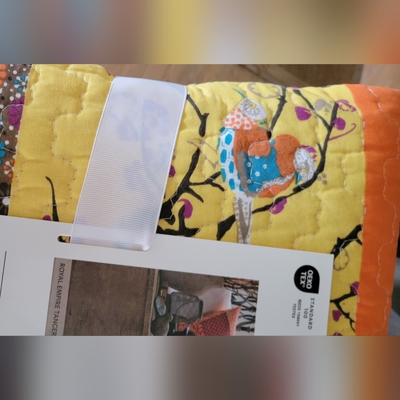 Lush Decor - 3pc Queen Royal Empire Quilt Set Tangerine - Birds Lush D Tangerine - Picture 3 of 7